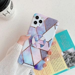 Luxury marmol IPhone case. Purple, gold rose